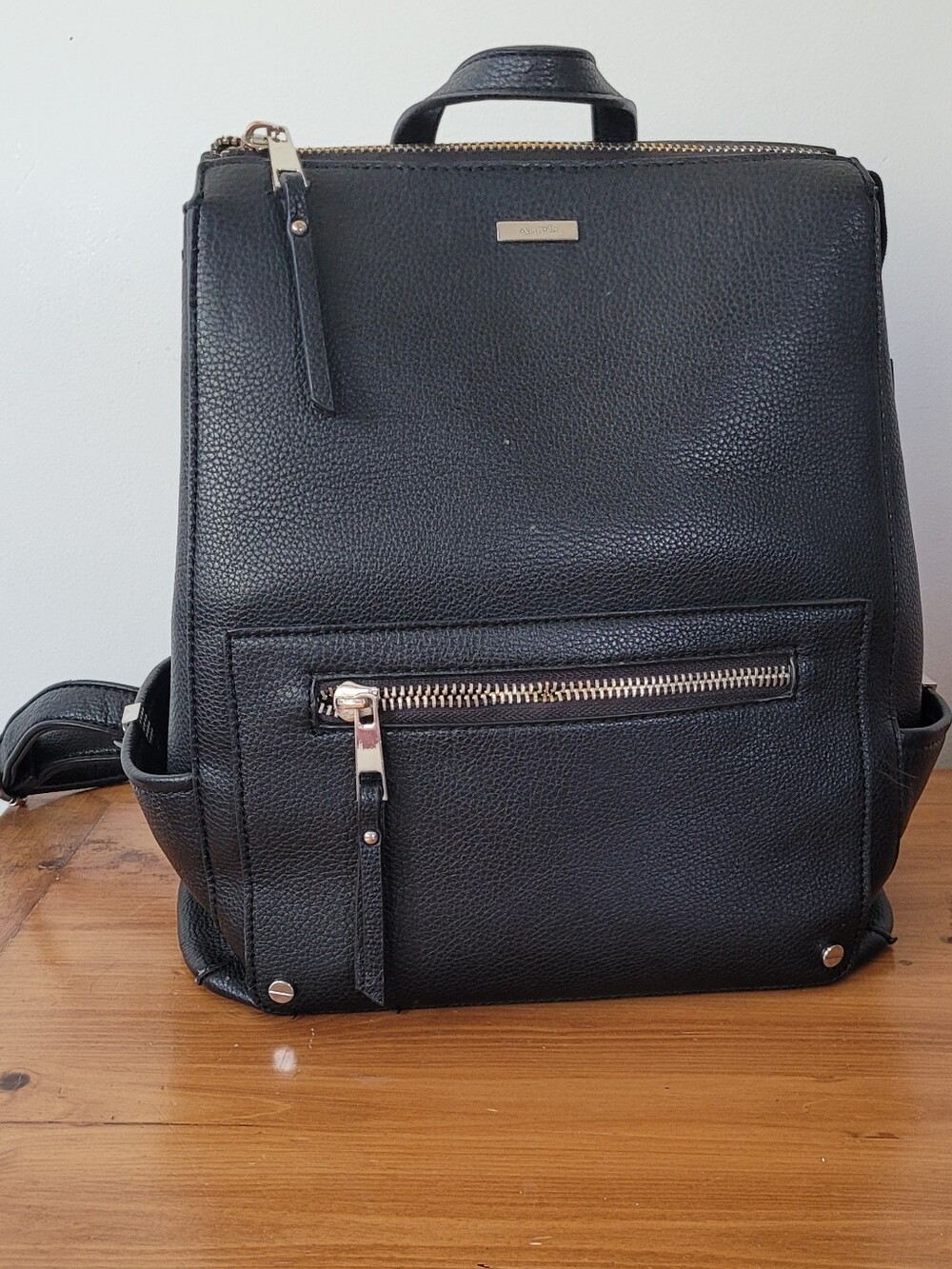 Black Leather Women's Backpack - Sleek Everyday Carry